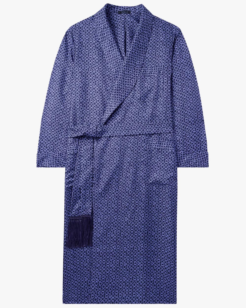 Charvet belted silk print robe